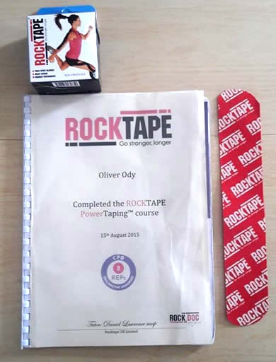 RockTape qualification for Personal Trainer Oliver Ody